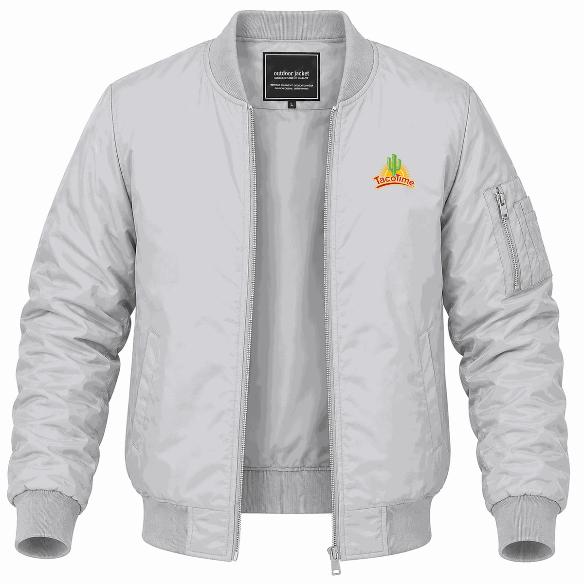Men's TacoTime Lightweight Bomber Jacket - Gray