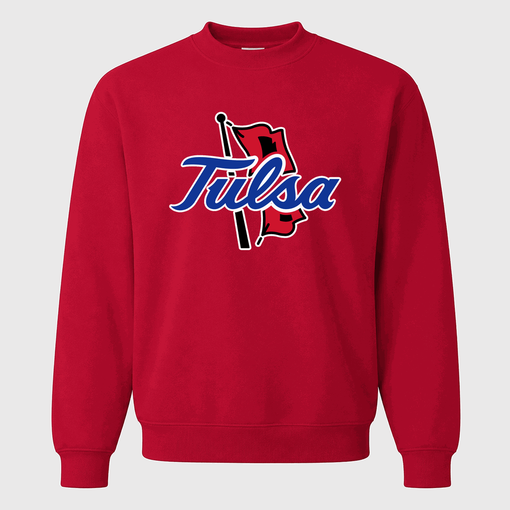 Men's Tulsa Golden Hurricane Crewneck Sweatshirt - Red
