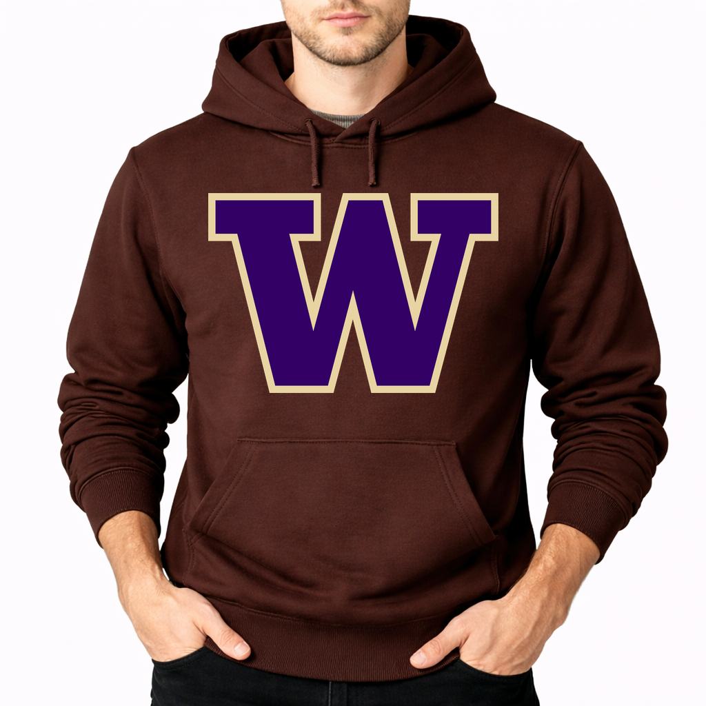 Men's Washington Huskies Pullover Hoodie - Brown
