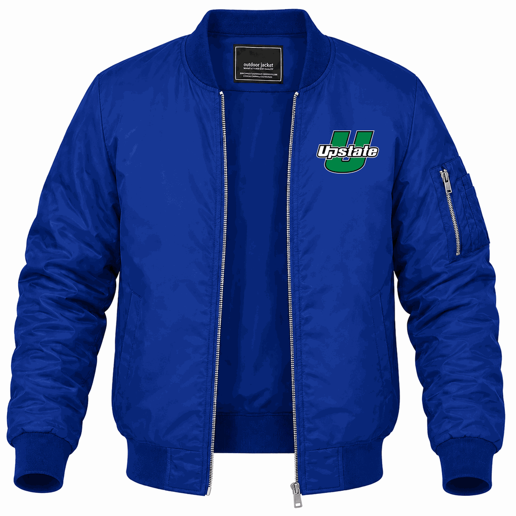 Men's USC Upstate Spartans Logo Lightweight Bomber Jacket - Blue