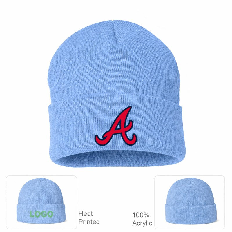 Atlanta Braves Beanie Hat - Sky Blue