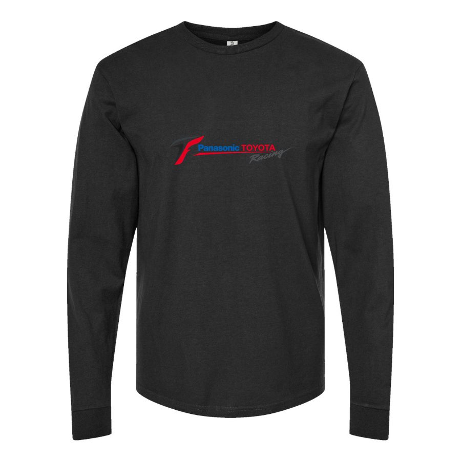 Men's Panasonic Toyota Racing Long sleeves Cotton Blend T-Shirt - Black