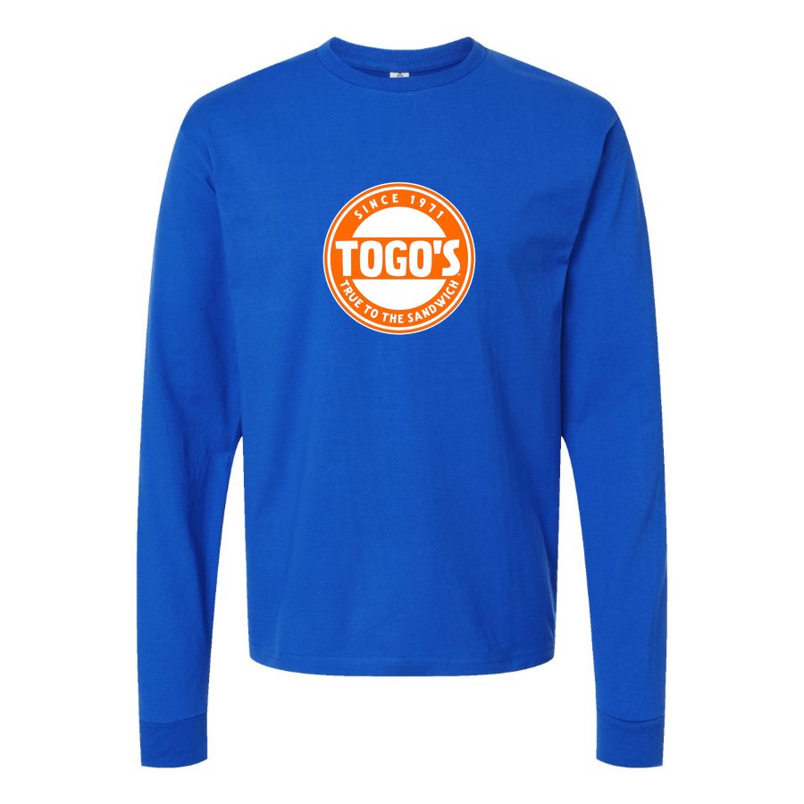 Men's Logo-Togos-1536x864 Long sleeves Cotton Blend T-Shirt - Blue