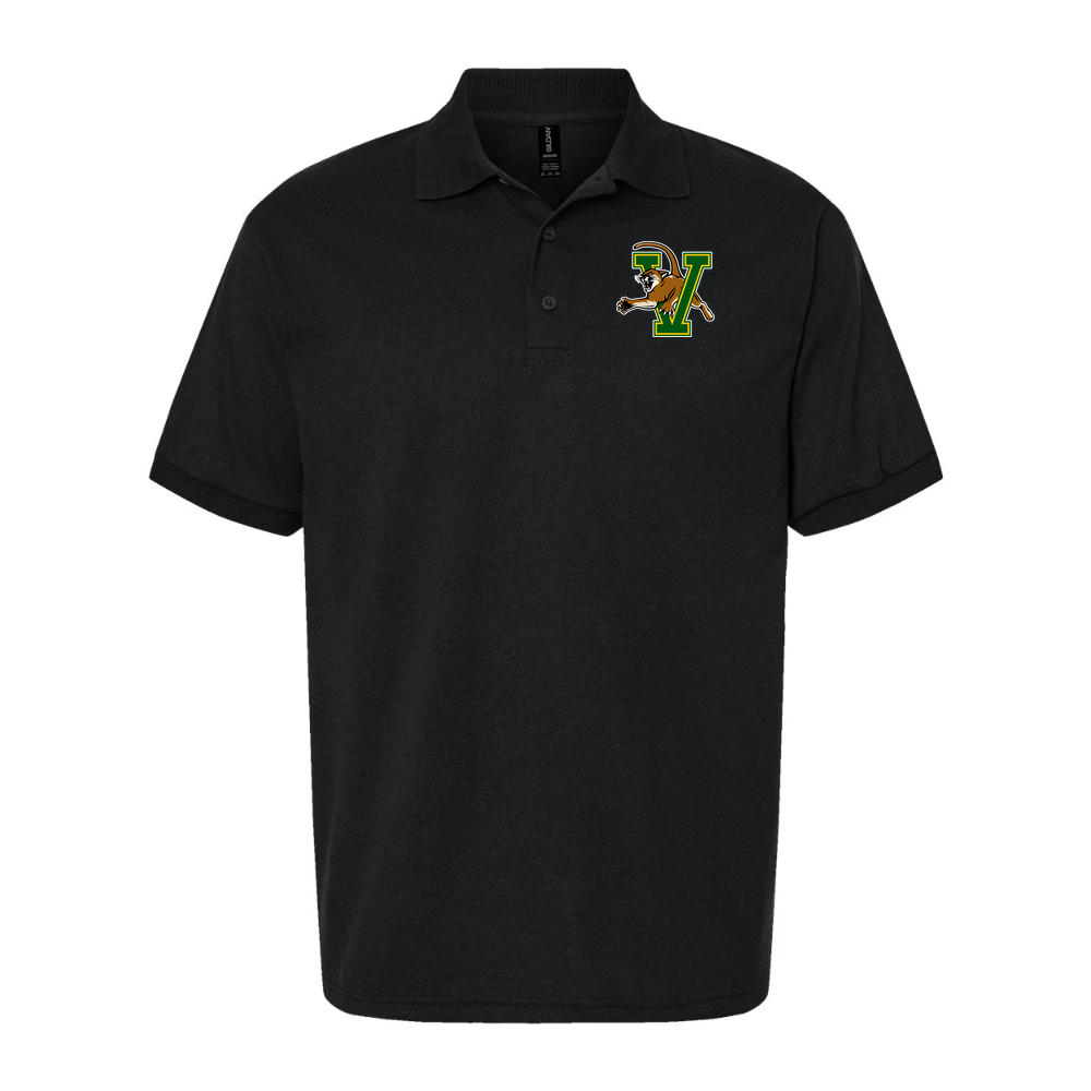 Men's Vermont Catamounts Dry Blend Polo - Black