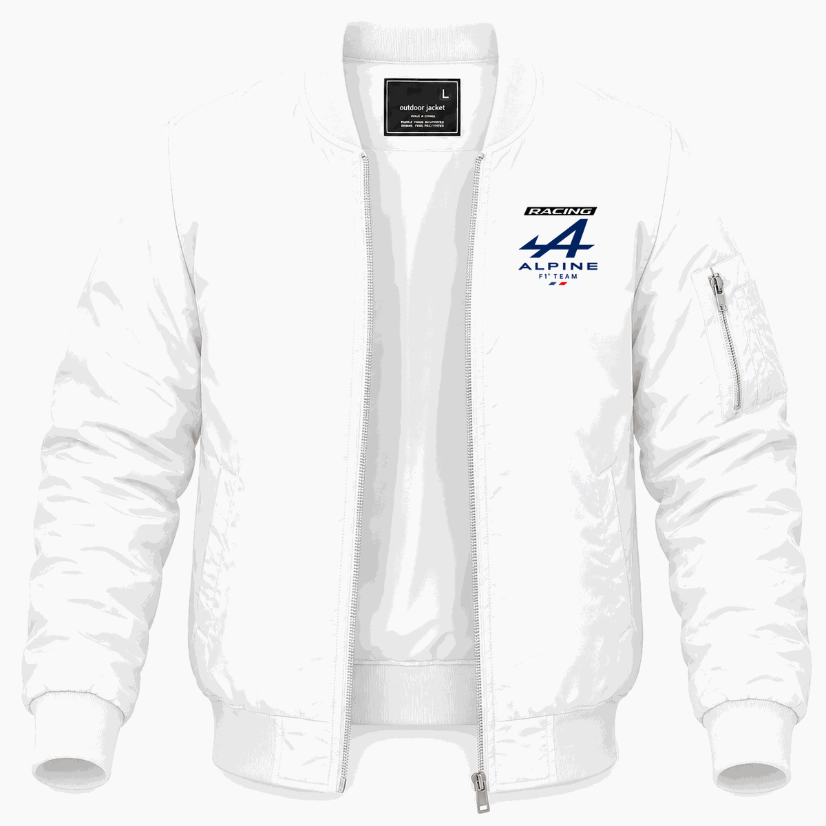 Men's Alpine F1 Team Lightweight Bomber Jacket - White