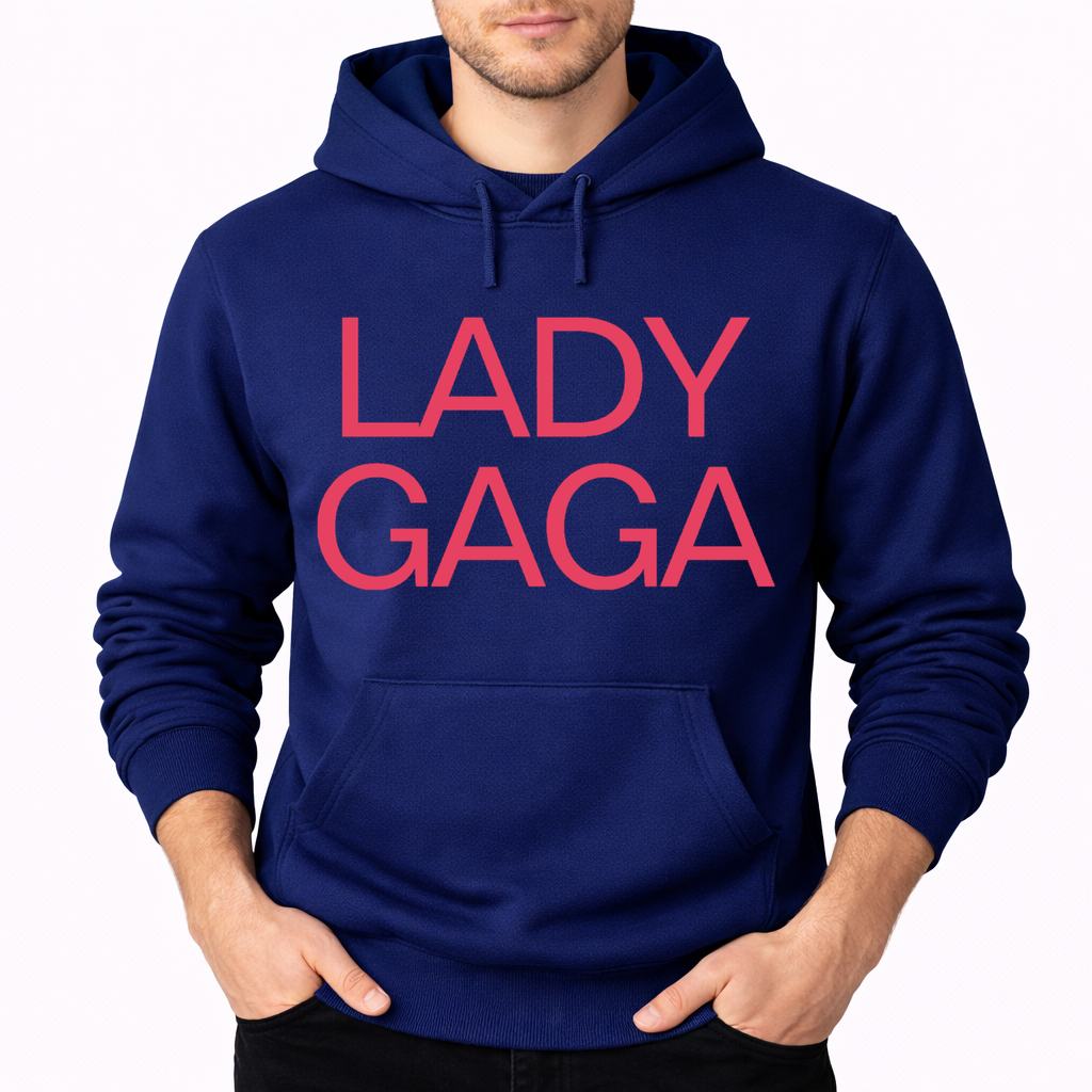 Men's Lady Gaga Pullover Hoodie - Navy