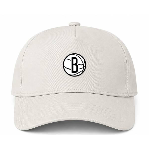 Brooklyn Nets NBA Logo Beige Dad Baseball Cap Hat