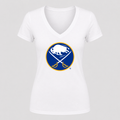 Women's Buffalo Sabres V Neck T-Shirt in white