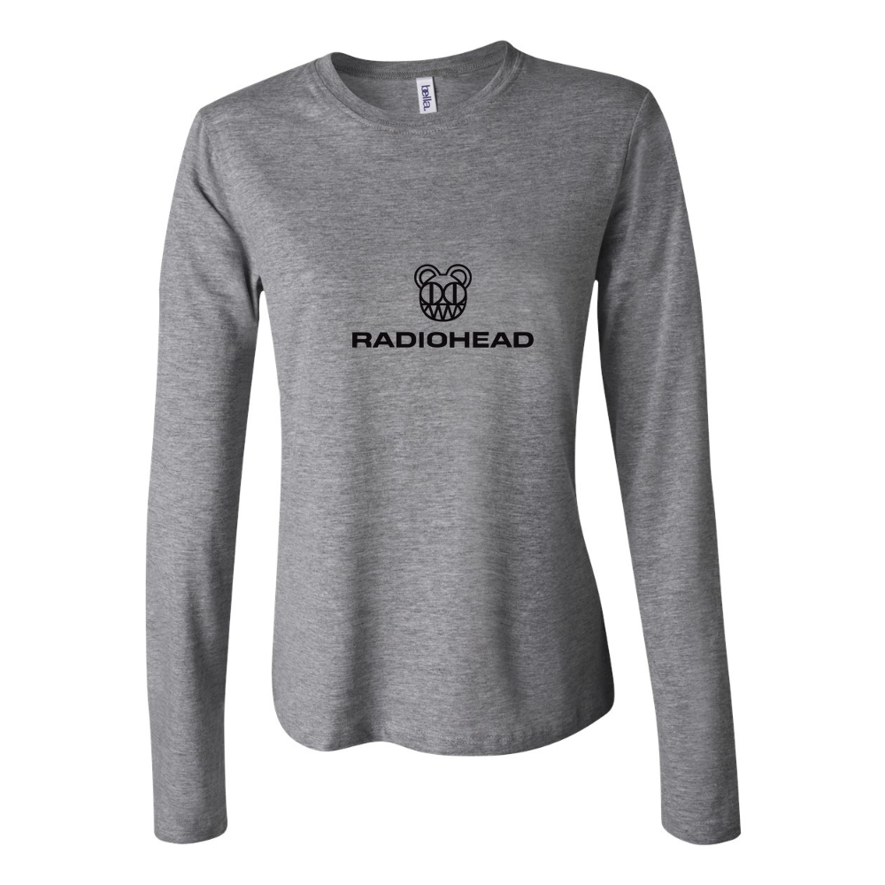 Women's Radiohead Logo 768x432 Long Sleeve T-Shirt - Gray