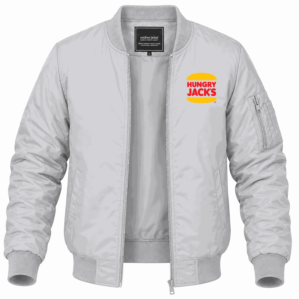 Men's Hungry Jack's Lightweight Bomber Jacket - Gray