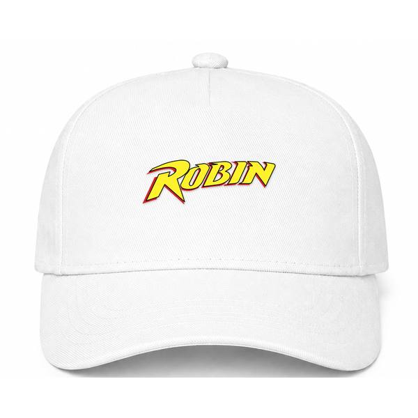 Robin Logo White Dad Baseball Cap Hat
