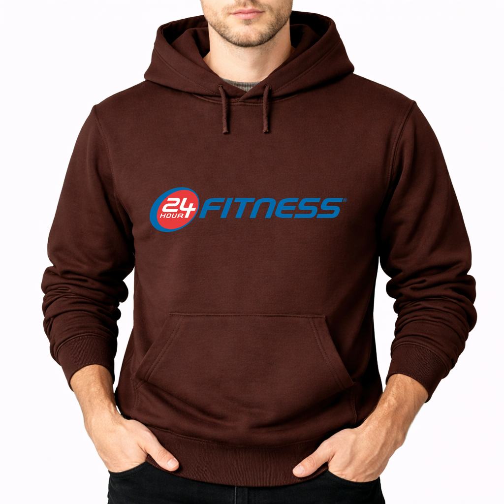 Men's 24 Hour Fitness Pullover Hoodie - Brown