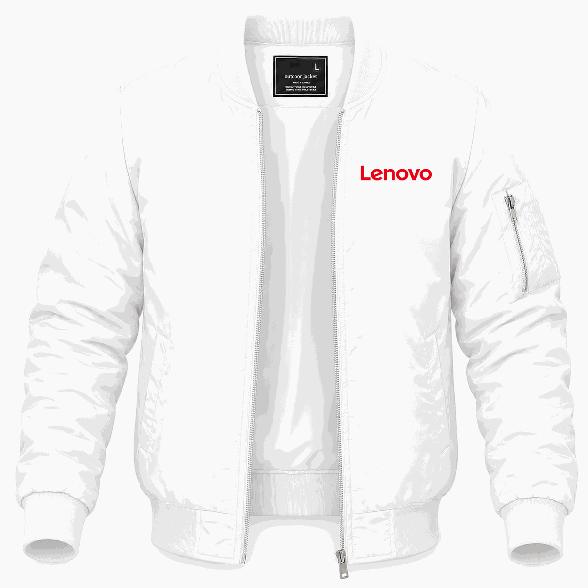 Men's Lenovo Lightweight Bomber Jacket - White