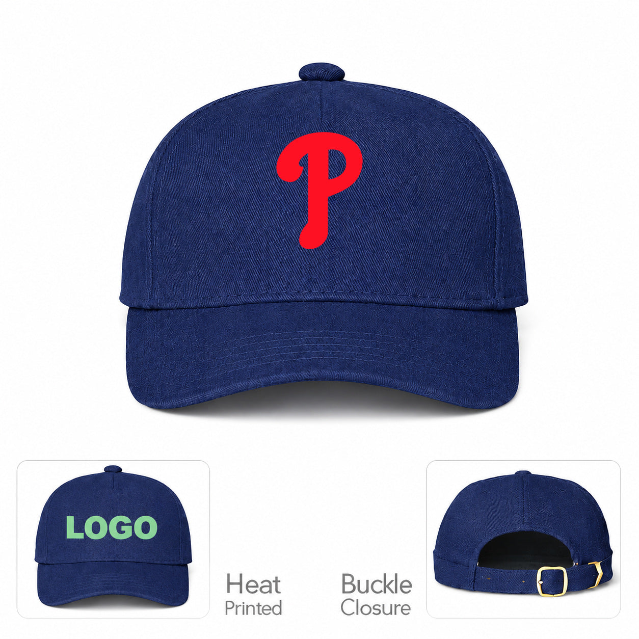 MLB Philadelphia Phillies Baseball Cap Hat - Navy
