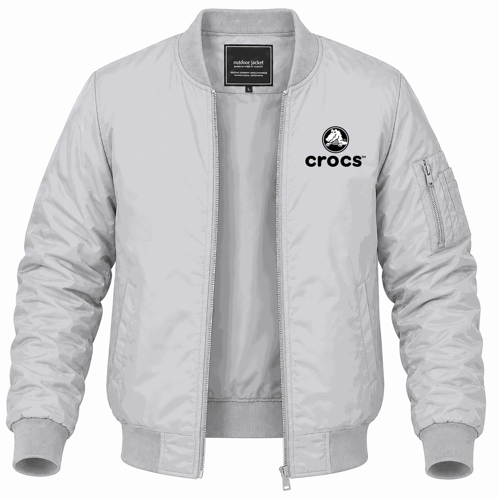 Men's Crocs Lightweight Bomber Jacket - Gray