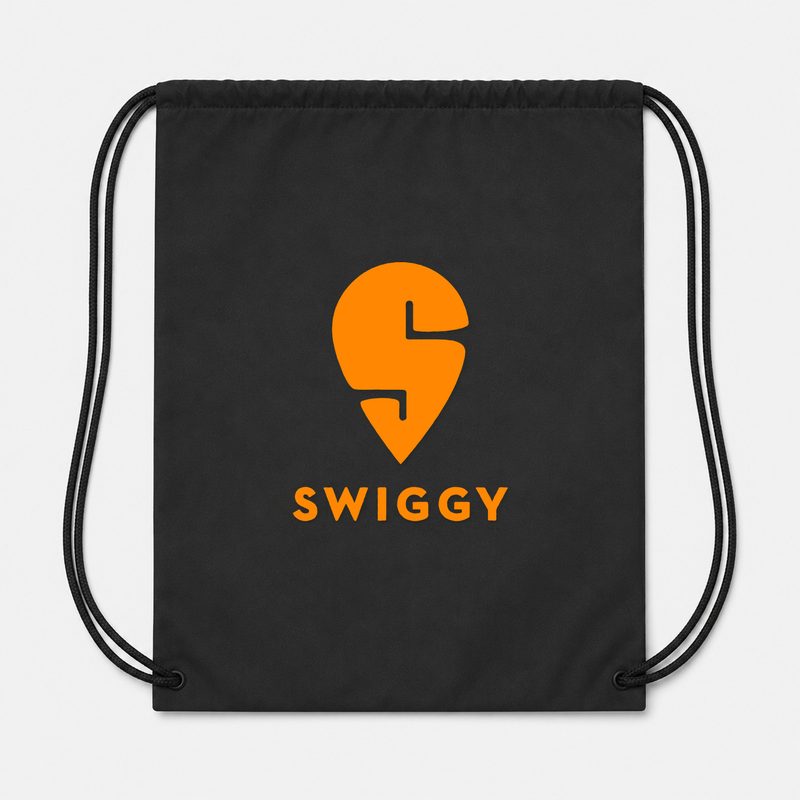Swiggy Drawstring Bag - Black