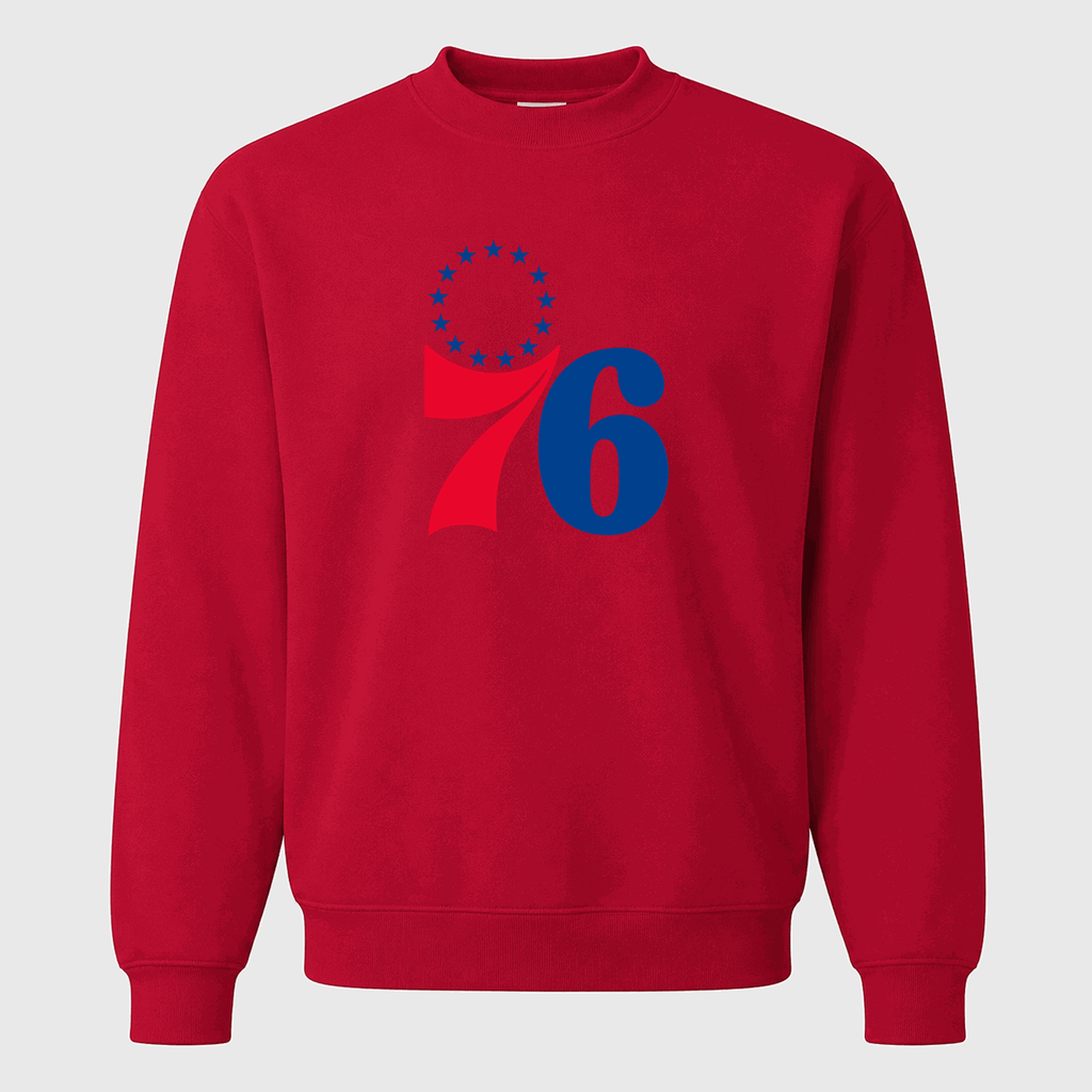 Men's Philadelphia 76ers Crewneck Sweatshirt - Red