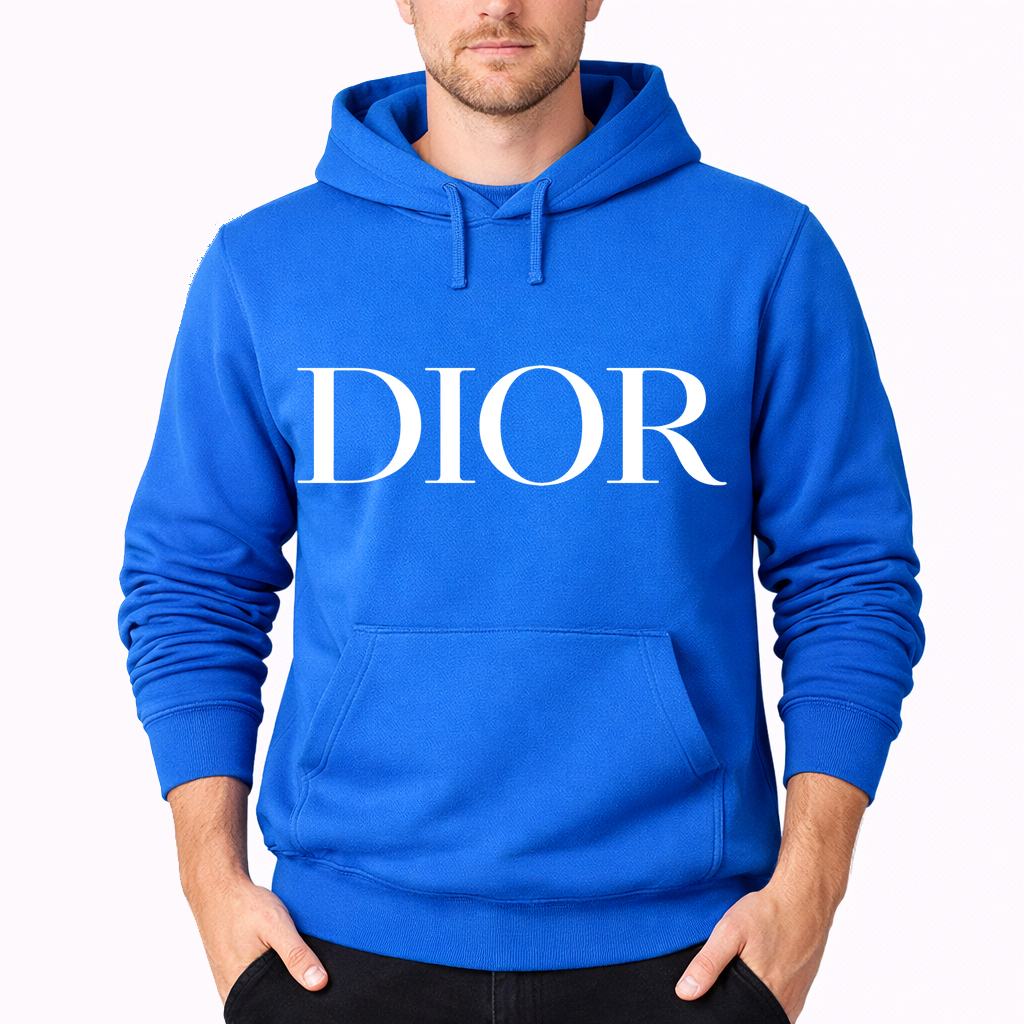Men's Dior White Pullover Hoodie - Azure