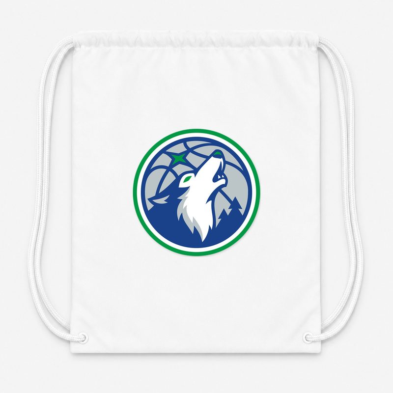 Minnesota Timberwolves Drawstring Bag - White