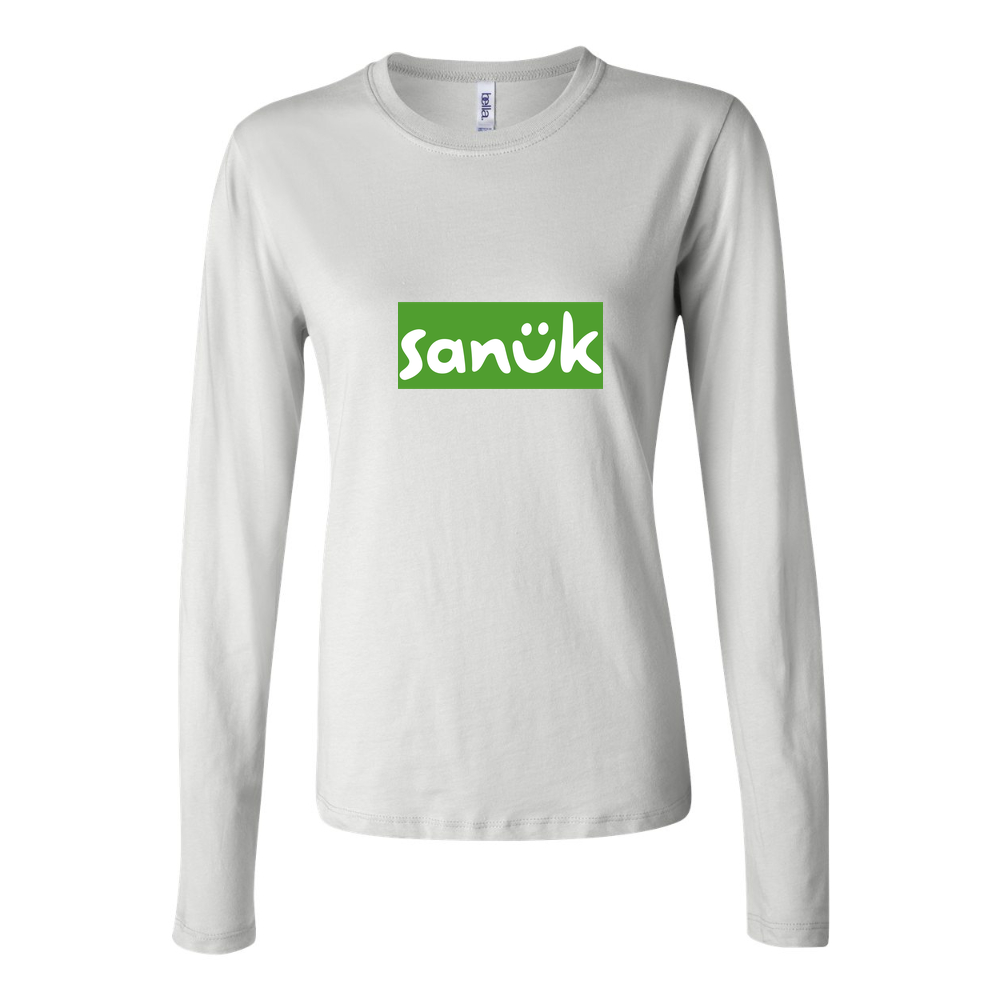 Women's Sanuk Logo 1536x864 Long Sleeve T-Shirt - White
