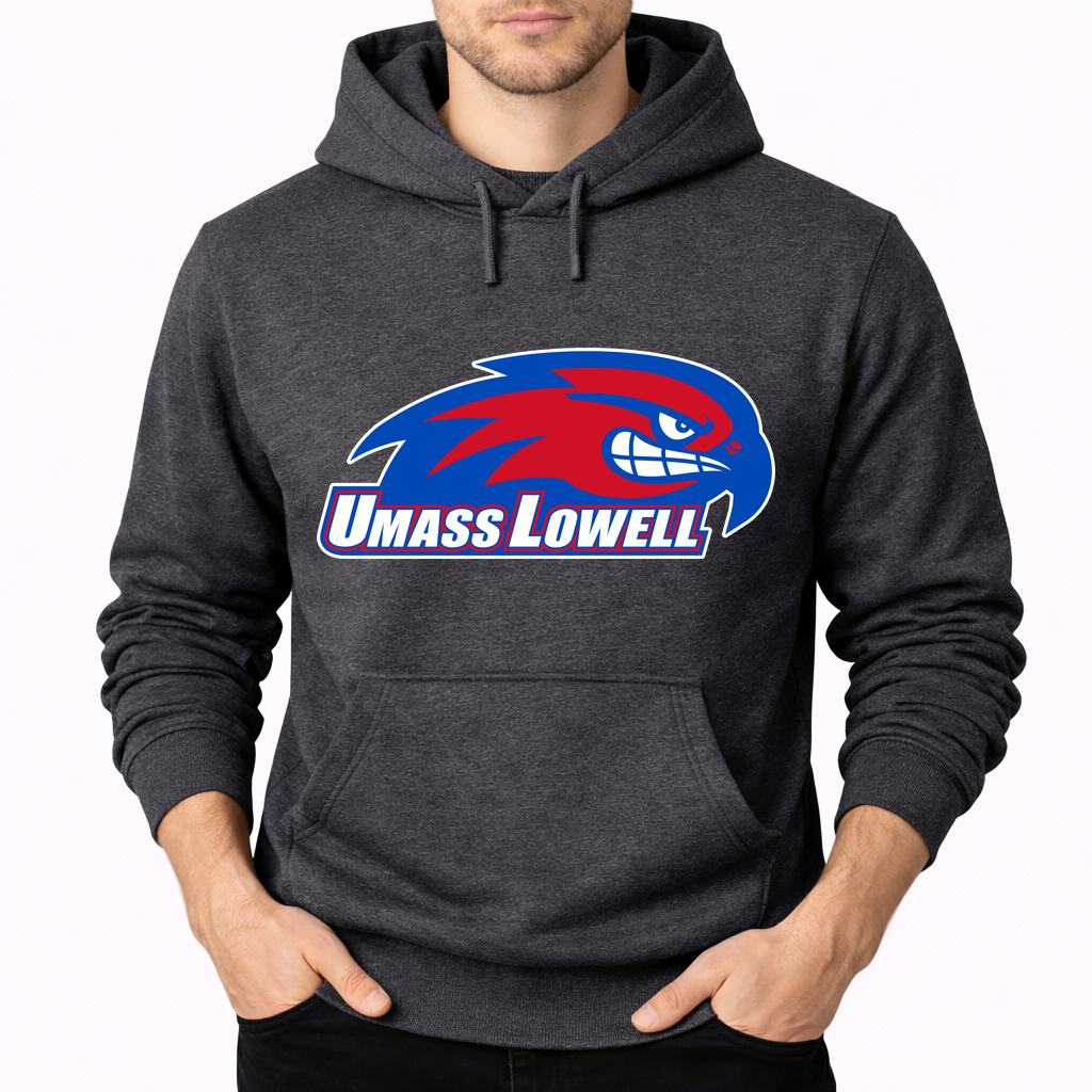 Men's UMass Lowell River Hawks Pullover Hoodie - Charcoal