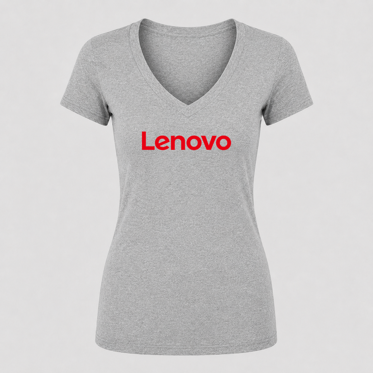 Women's Lenovo V Neck T-Shirt in gray