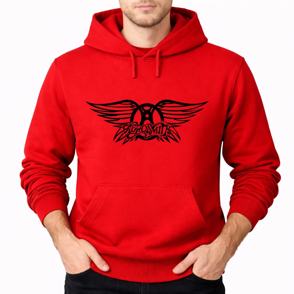 Men's Aerosmith Pullover Hoodie - Red