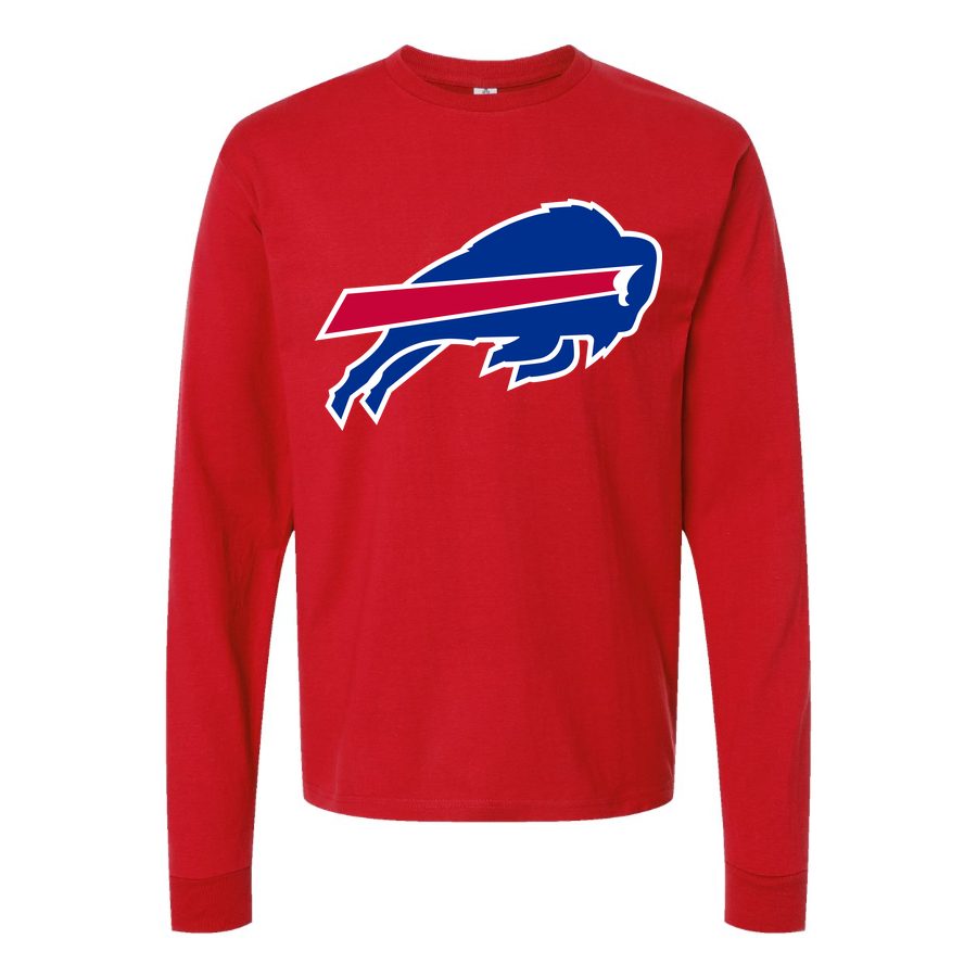 Men's Buffalo Bills Long sleeves Cotton Blend T-Shirt - Red