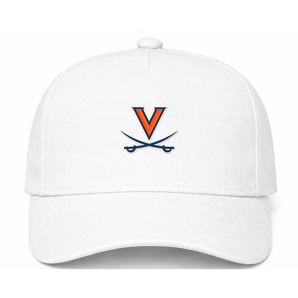 Virginia Cavaliers Logo White Dad Baseball Cap Hat