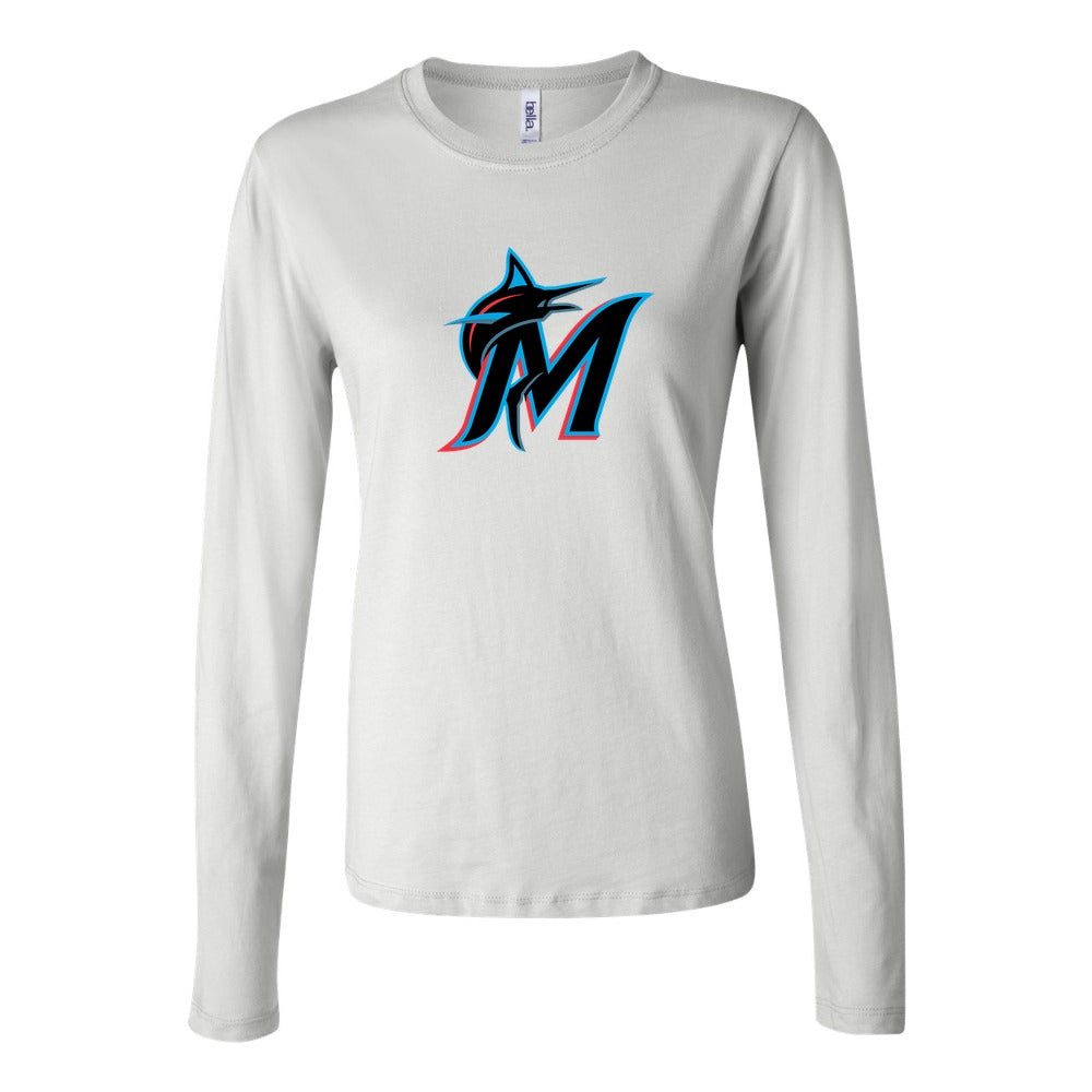 Women's Miami Marlins Long Sleeve T-Shirt - White