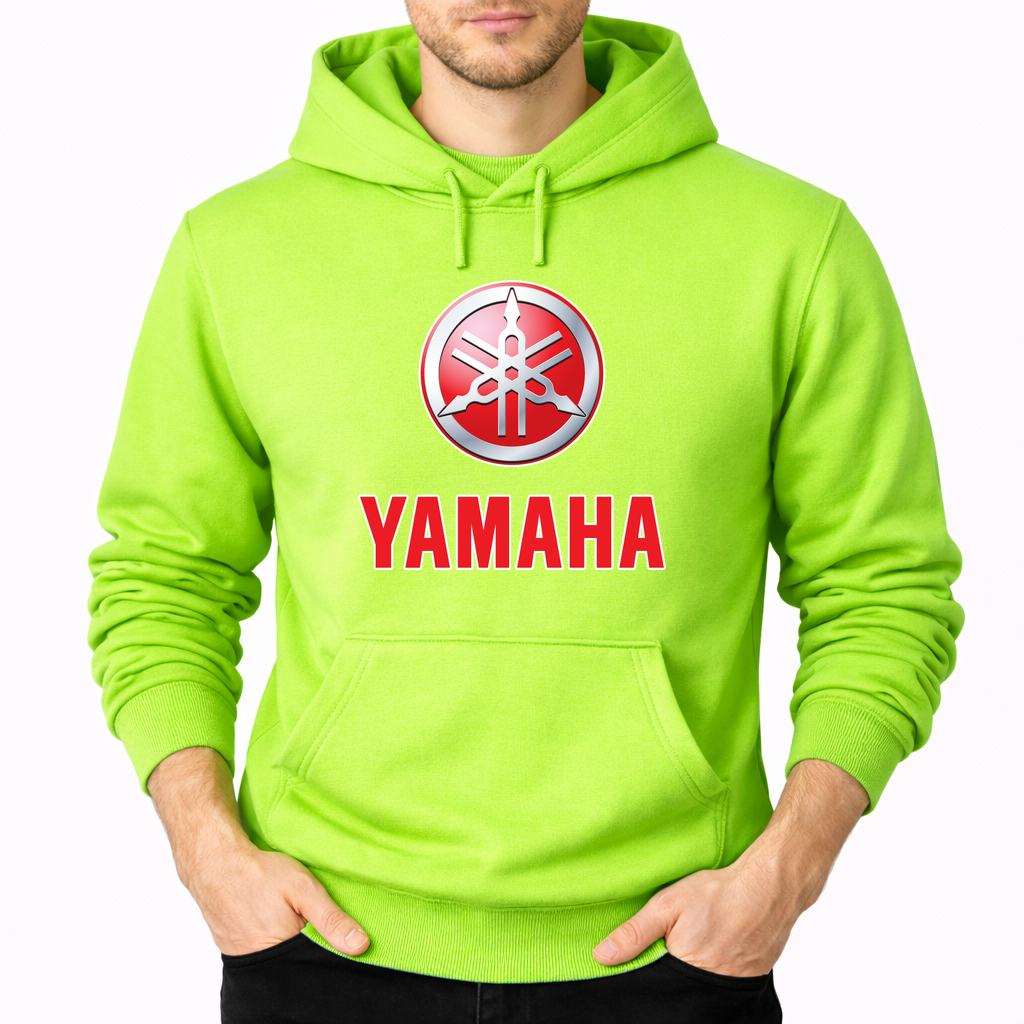 Men's Yamaha Pullover Hoodie - Lime green