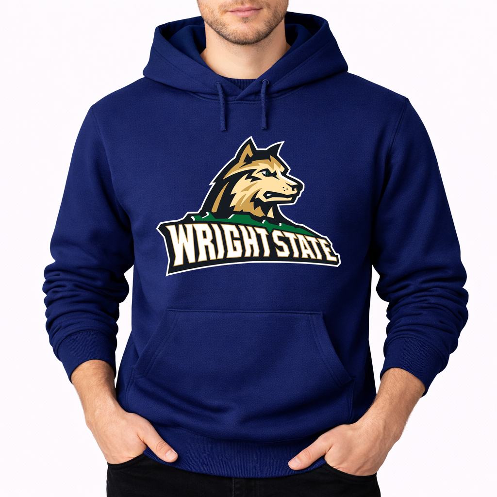 Men's Wright State Raiders Pullover Hoodie - Navy