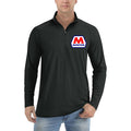 Marathon quarter-zip athletic shirt in Black