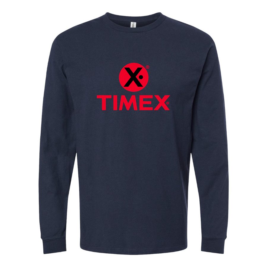 Men's Timex Long sleeves Cotton Blend T-Shirt - Navy
