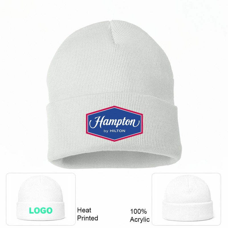 Hampton White Beanie Hat