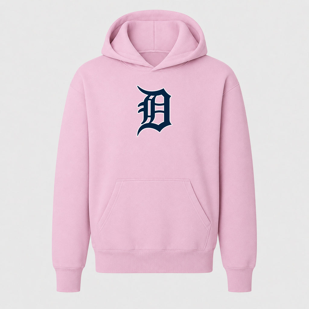 Youth Detroit Tigers Pullover Hoodie - Light Pink