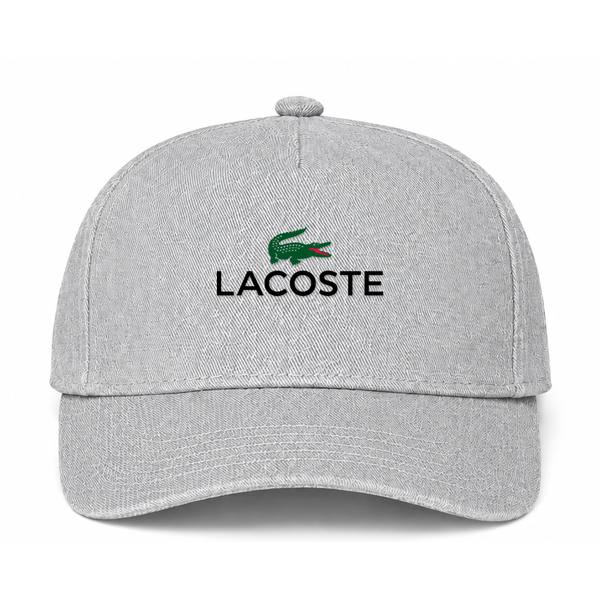 Lacoste Logo Gray Dad Baseball Cap Hat