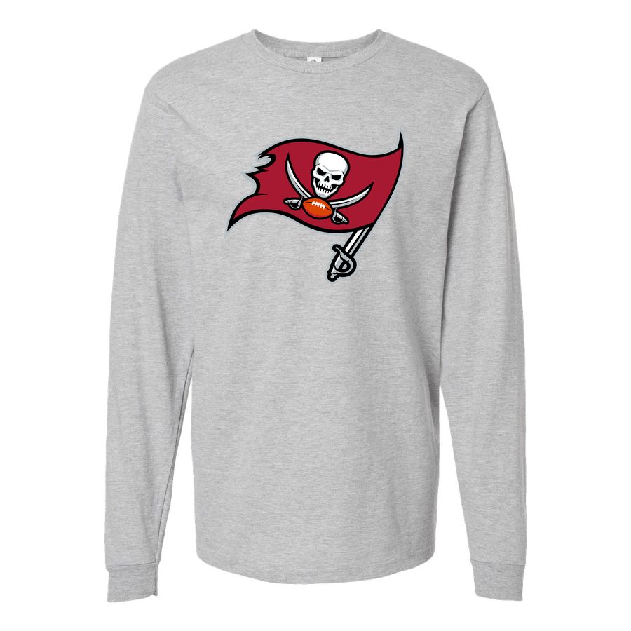 Men's Tampa Bay Buccaneers Long sleeves Cotton Blend T-Shirt - Gray