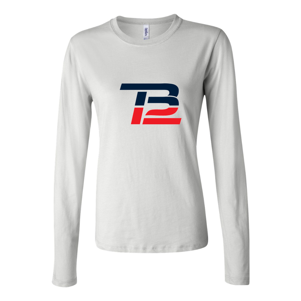 Women's Tom Brady 12 Long Sleeve T-Shirt - White