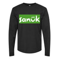 Men's Sanuk-Logo-1536x864 Long sleeves Cotton Blend T-Shirt - Black