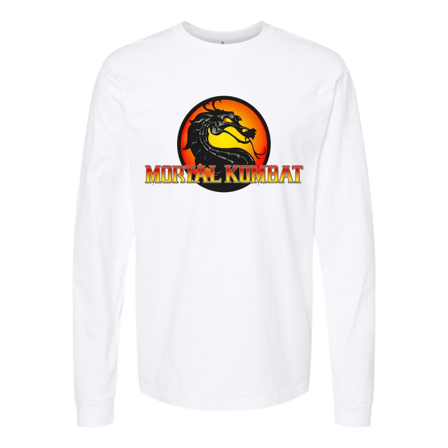 Men's Mortal Kombat Long sleeves Cotton Blend T-Shirt - White
