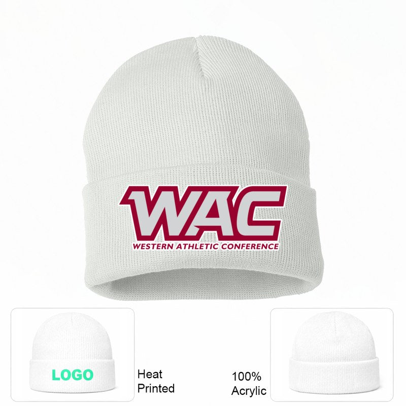 Western Athletic Conference White Beanie Hat