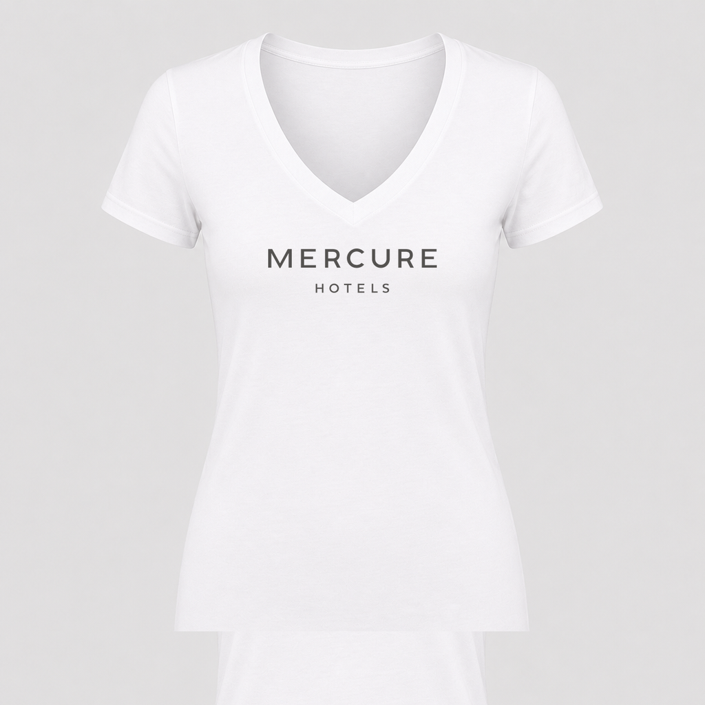 Women's Mercure V Neck T-Shirt in white