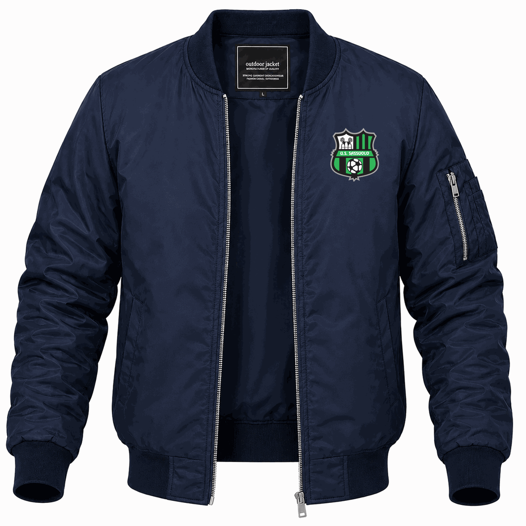 Men's U.S. Sassuolo Soccer Logo Lightweight Bomber Jacket - Navy