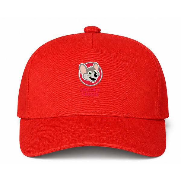 Chuck E. Cheese Logo Red Dad Baseball Cap Hat