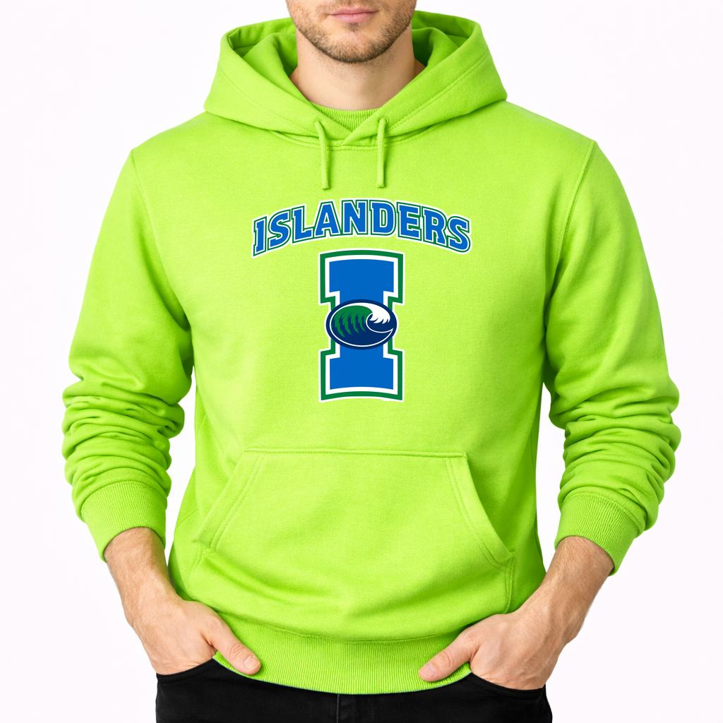 Men's Texas AM CC Islanders Pullover Hoodie - Lime green