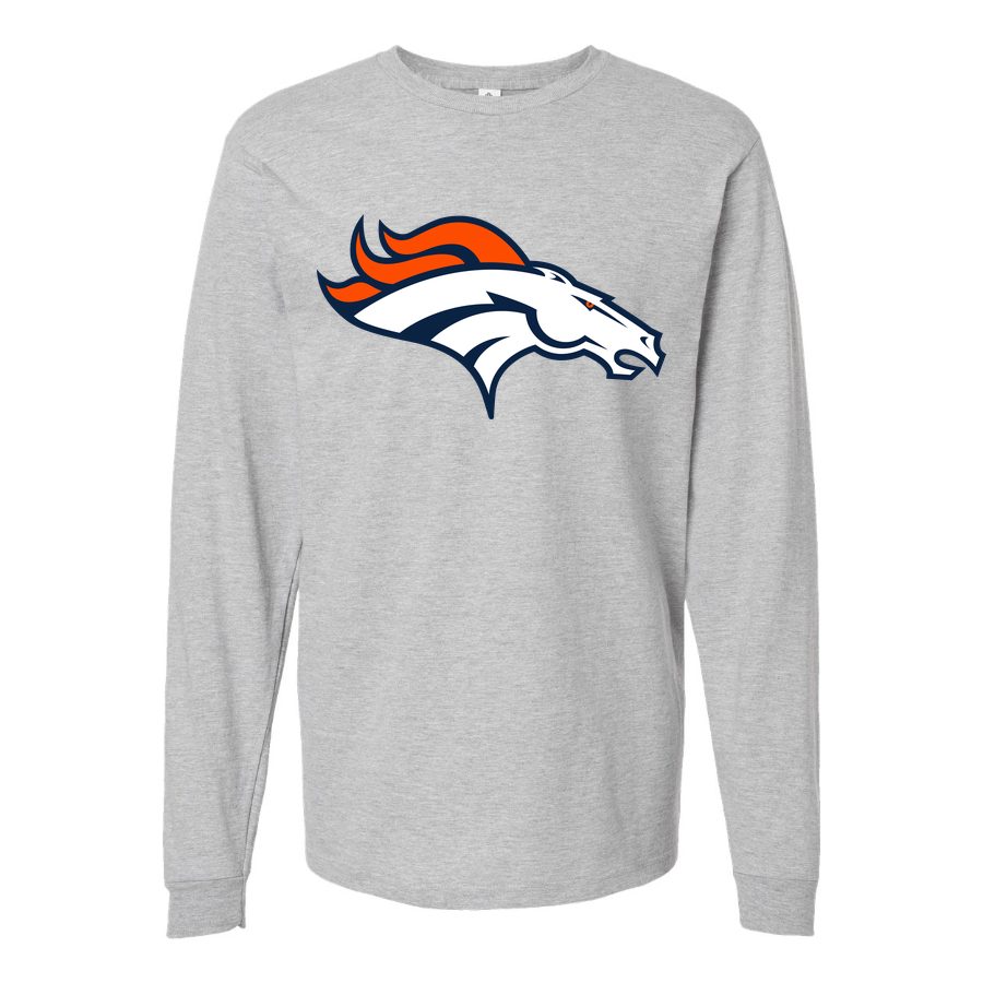 Men's Denver Broncos Long sleeves Cotton Blend T-Shirt - Gray