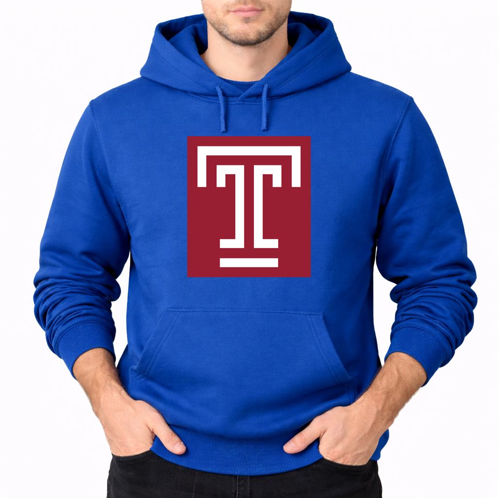 Men's Temple Owls Pullover Hoodie - Blue