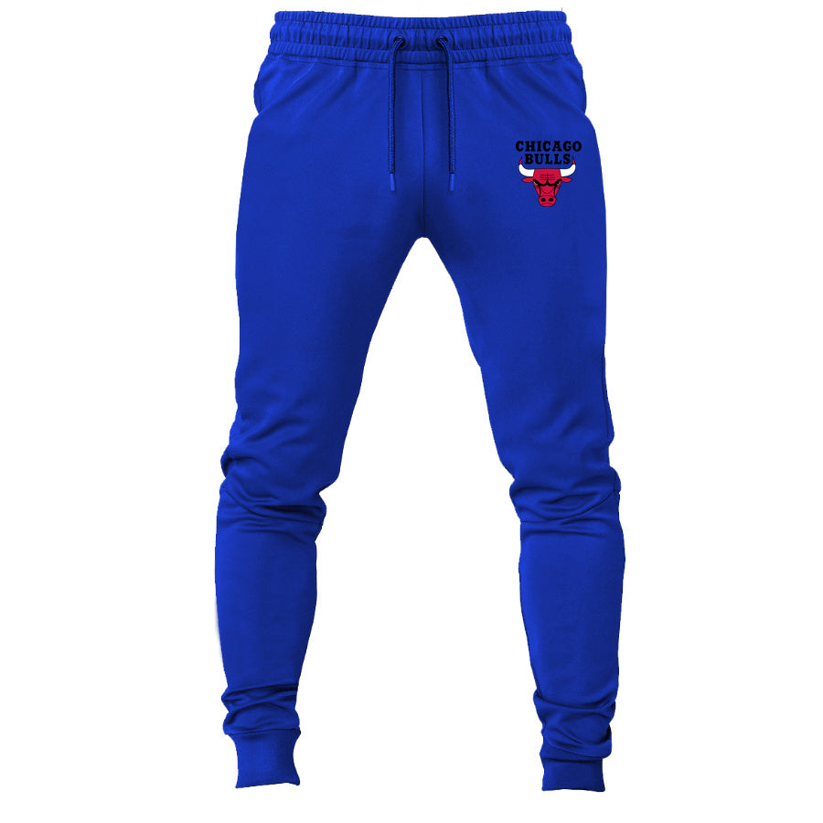 Chicago Bulls Black joggers sweatpants - Royal Blue