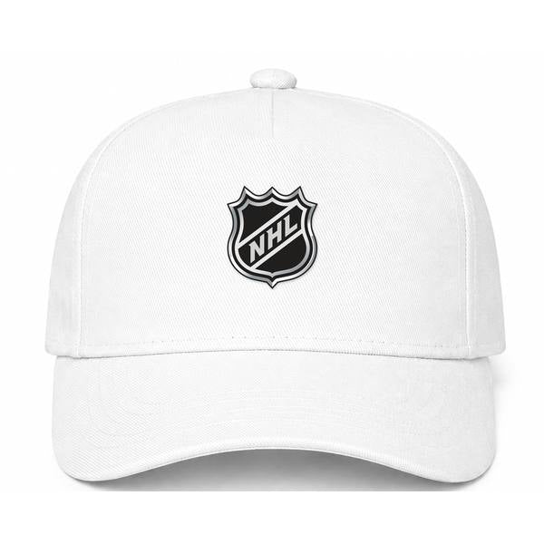 NHL Shield Logo White Dad Baseball Cap Hat